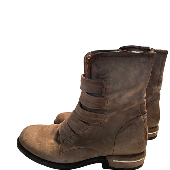 A.S. 98 Traver Tobacco Suede Leather Ankle Bootie Boots Size 38 - Picture 8 of 16